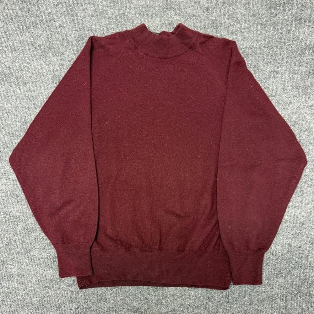 Vintage maroon mockneck knit sweater